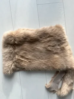 Y2k 2000’s handmade faux fur mini skirt